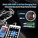Car Bluetooth Fm Transmitter, Wireless in-Car FM Radio Adapter Modulator, Music Player Car Kit with Hands Free Calling, TF Card & U-Disk 5V/3.1A, QC3.0 Dual USB Port Car Charger(Silver)