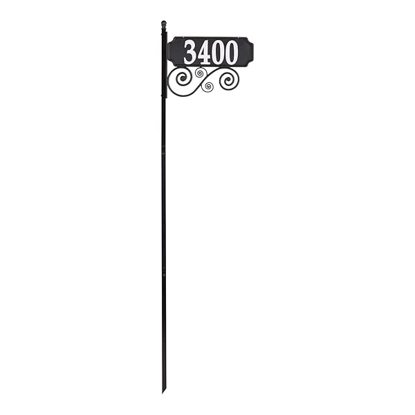 NITE BRIGHT SCROLL REFLECTIVE ADDRESS POST SIGN
