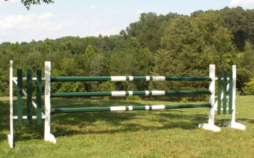 Set/3- Double Band Colored 10ft Rails/Poles Wood Horse Jumps