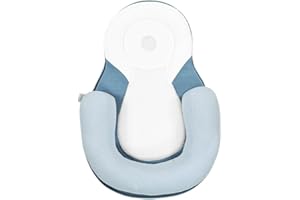 MZIILYRN Adjustable & Portable Cozy Sleeping Bed - Ultra-Soft, Breathable Memory Foam Lounger for Daily Comfort (0-6 Months) - Travel-Friendly and Secure Floor Bed for Relaxing Naps (Blue)