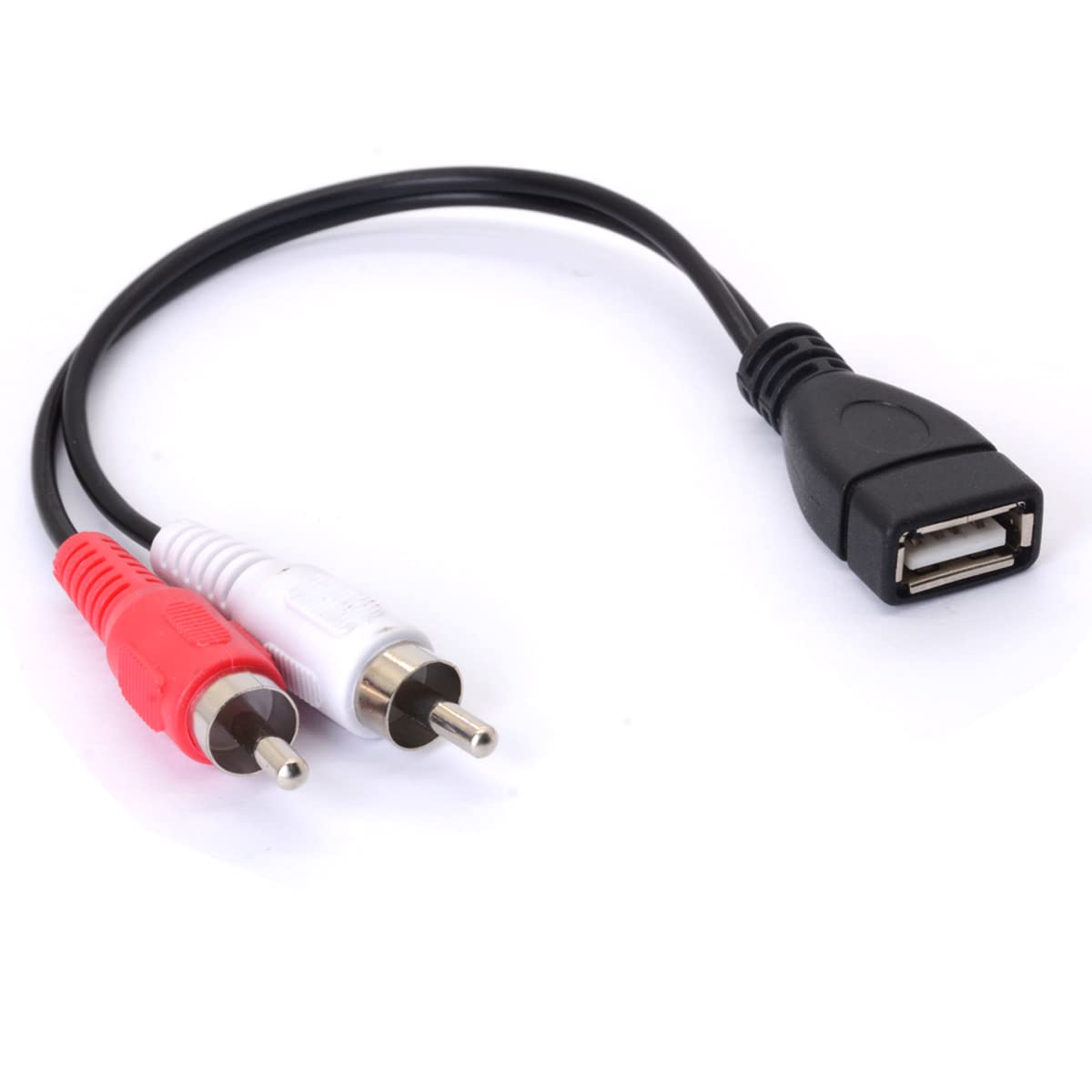 Tomost USB to RCA Cable, USB A 2.0 Female to 2 RCA Male Jack Y Splitter Audio Video AV Composite Adapter Cable (20 CM)