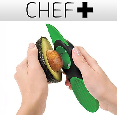 Avocado Slicer - 3 in 1 by ChefPlus. Kitchen Tool Avocado Pitter Cutter Corer Peeler Skinner [THE BEST QUALITY ON THE MARKET] Great gift!