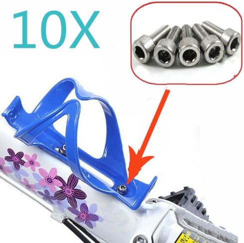 (HQ Product) 10x Bicycle Cycle Bike Bottle Cage Holder Hexagon Screws Bolts