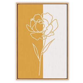 signwin Framed Canvas Wall Art Abstract Flower Canvas...