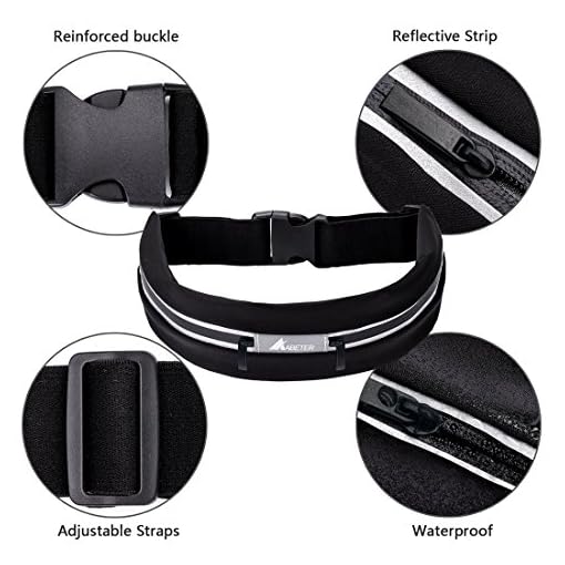 ABETER Best Running Belt Pocket Belt Waist Pack Pouch Sweatproof Rainproof Slim with 2 Expandable Pockets and No Bounce… - Image 4