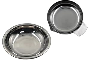 Pack of 2 Stainless Steel Measuring Dishes for Small Electronic Scale Bowls Tray Digital Scale Tray for Jewelry and Kitchen A