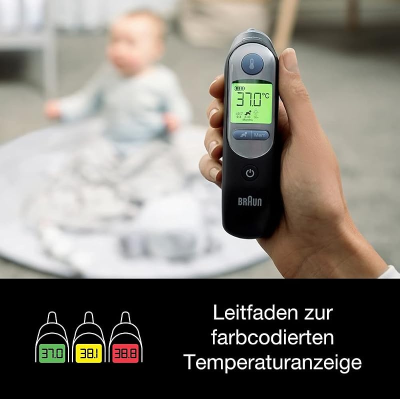 ThermoScan 7 Ohrthermometer | Age Precision Technologie | Farbcodiertes Digitaldisplay | Baby- und kleinkindfreundlich | Die #1 Marke bei Ärzten(1)