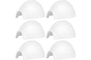 Toyvian 6pcs Mini Igloo Toys Lifelike Ice House Models Arctic Figurines Toys for Boys Girls Kids Dollhouse Micro Landscape Decoration