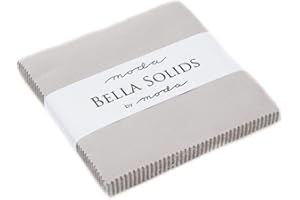 Bella Solids Gray Charm Pack 42 5-inch Squares Moda Fabrics 9900PP 83