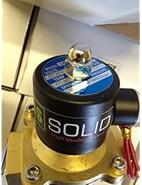 Válvula solenoide eléctrica de azófar de 1 pulgada, 12 VDC, normalmente cerrada, para agua y diésel