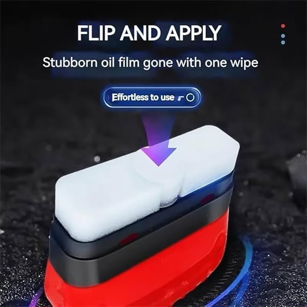 FIONEL AUTOMOTIVE OIL FILM CLEANING BRUSH, ALL IN ONE WIPE ON OIL FILM REMOVER, HYDROPHOBIC GLASS COATING FOR WINDSHIELD (3 PC)