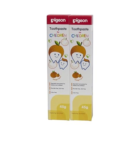 Pigeon Orange Toothpaste (45g, Pack of 2)