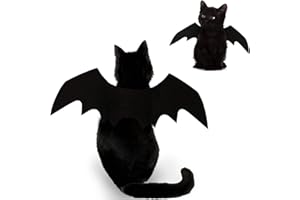 Feeke Cat Halloween Costume - Black Cat Bat Wings Cosplay - Pet Costumes Apparel for Cat Small Dogs Puppy for Cat Dress Up Accessories