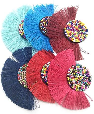 12pcs Polyster Handmade Tiny Soft Tassels Tassels,Colorful Tassels, Earring Tassels Assorted Colors Randomly (54)