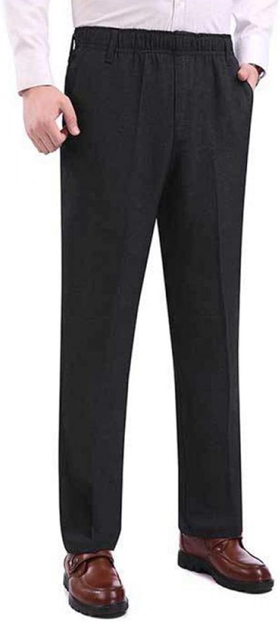 2020 New Men s Casual Pants High Waist MiddleAged Pants Mens Trousers