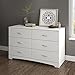 South Shore Step One 6-Drawer Double Dresser Pure White, Contemporary