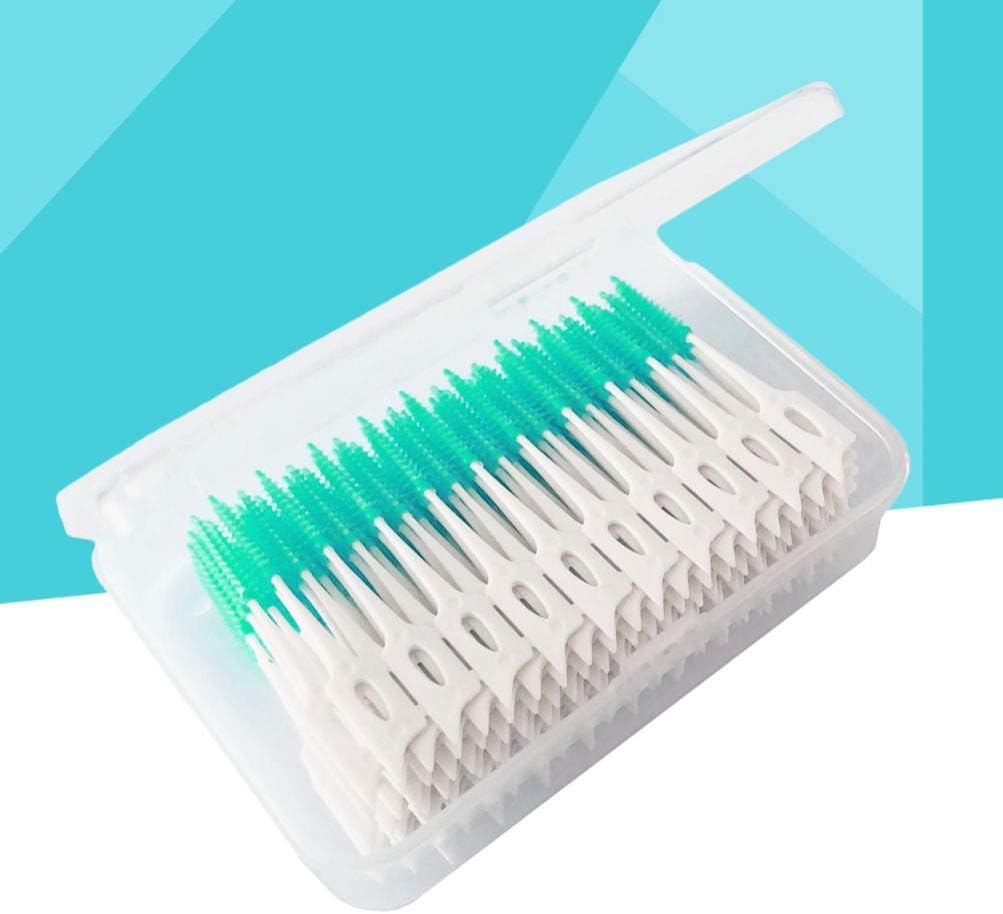 SUPVOX Interdental Brushes Dental Floss Sticks Portable Oral Tooth Clean 160pcs (Light Green), 160 count (Pack of 1) - Image 4