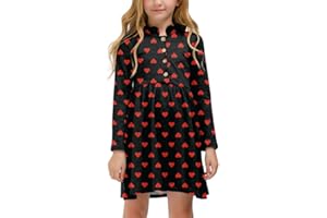 BesserBay Girl's Ruffle Collar Button-Down Pleated Casual Swing Midi Dress 4-12 Years
