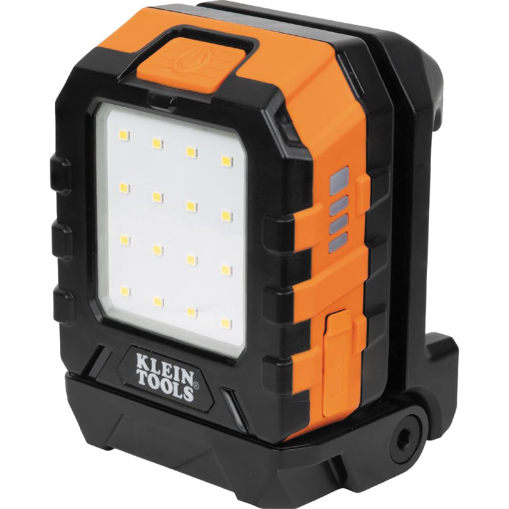 Photo 1 of Klein Tools 56416 MODbox Rechargeable 1000-Lumen LED Area Work Light with Magnets, 3 Brightness Levels, 360-Degree Rotation, and Kickstand