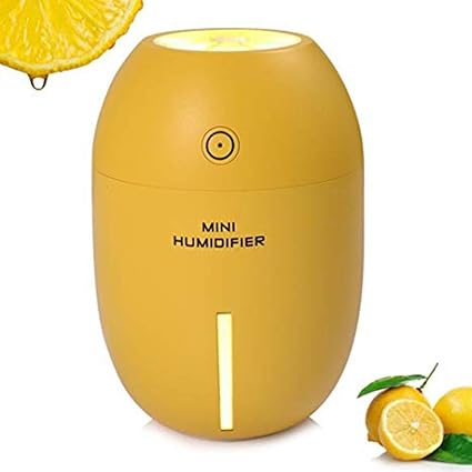 Vmoni Lemon Shaped Air Freshener Humidifier with LED Night Light for Car Home and Office
