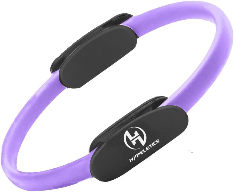 HYPELETICS Pilates Ring Magic Circle - 14 in Exercise Rings for Thigh Workout, Pilates Circle Thigh Exercise Equipment, Pilates Equipment, Thigh Master, Workout Rings Women, Yoga Ring(Purple/Black) : Sports & Outdoors