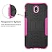 MAMA MOUTH Galaxy J7 Pro J730G Case, Shockproof Heavy Duty Combo Hybrid Rugged Dual Layer Grip Cover with Kickstand for Samsung Galaxy J7 Pro J730G 2017(with 4 in 1 Packaged),Pink
