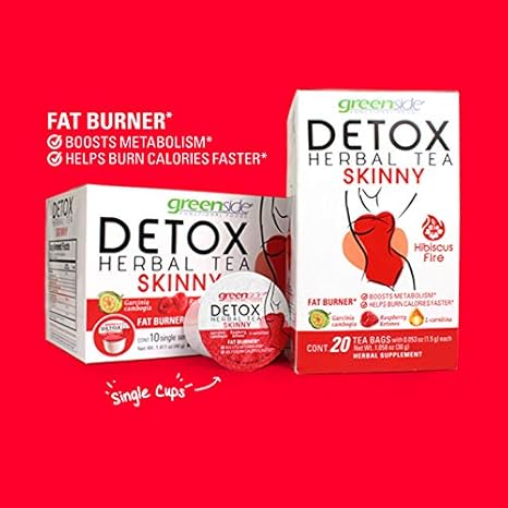 Amazon Com Greenside Detox Herbal Tea K Cups Skinny Fat Burner Boost Metabolism Herbal Body Supplements 10 Cups 3 Gram Serving Cup Grocery Gourmet Food