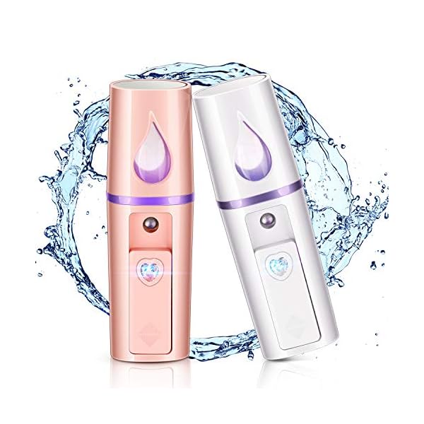 2-Pieces-Nano-Facial-Mister-Portable-Mini-Face-Mist-Steamer-Handy-Mist-Sprayer-with-Mirror-Design-Moisturizing-and-Hydrating-for-Skin-Care-Makeup-Eyelash-Extension-White-Pink 2 Pieces Nano Facial Mister Portable Mini Face Mist Steamer Handy Mist Sprayer with Mirror Design Moisturizing and…