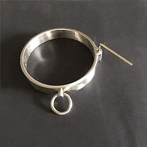 KQBAM Collar con Bloqueo De Bondage De Acero Inoxidable, Tornillo