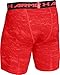 Under Armour Men's HeatGear Armour Printed Compression Shorts, Rocket Red (984)/Black, Large