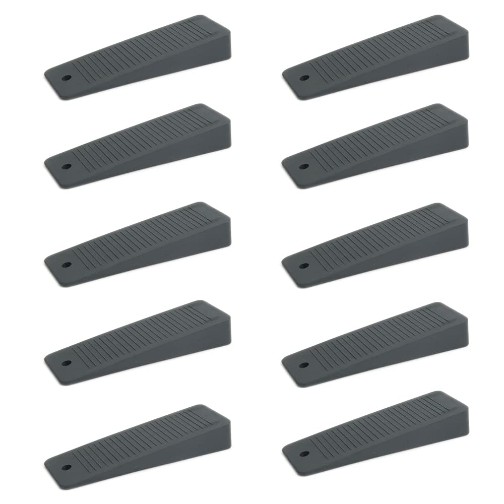 Sossai Door Shim/Wedge/Window Doorstop (Set of 10) hard rubber TSK95 | Colour : anthracite