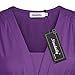 Ninedaily Women V Neck Tunics Ruffles Long Sleeve Draped Shoulder Blouse Tops