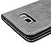 YOKIRIN Galaxy S8 Plus Case, Classic Pattern PU Leather Wallet Case Soft TPU Inner Card ID Holder Stand Feature Folio Flip Wrist Strap Cover for Samsung Galaxy S8 Plus Dust Plug & Pen, Gray & Black
