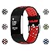 iGK Silicone Replacement Bands Compatible for Fitbit Charge 2, Adjustable Breathable Sport Strap Smartwatch Fitness Wristband with Air Holes Red Small