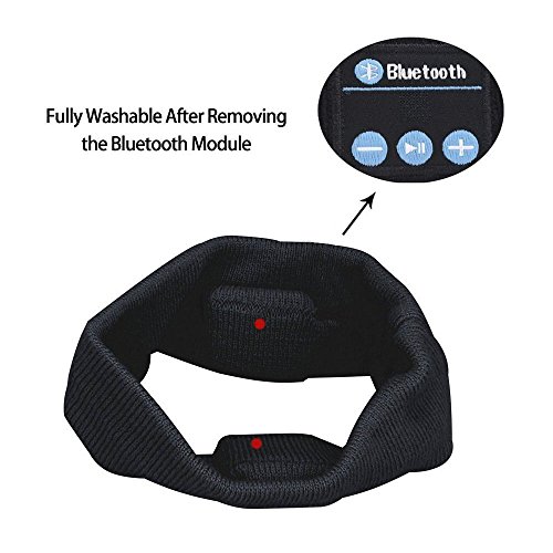 Bluetooth Headband, Ranger5 Wireless Sports Music Headwear Strap Outdoor Speaker and Headset, Grey - Thumbnail 3
