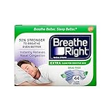 Breathe Right Extra Clear Drug-Free Nasal Strips for Nasal Congestion Relief, 44 Count