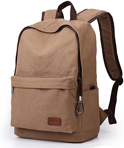 Hanja anMan's Adventure Backpack Lightweight Business Water Resistance Travel Bag Knapsack - Fits Up To 14-Inch Laptops -Brown