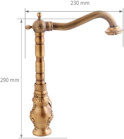 Grifo de cocina de latón antiguo CHE y grifo mezclador frío Grifo de