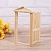 PIXNOR 1:12 Dollhouse Miniature 6-panel Wood Door with Steepletop