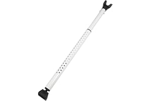 South Main Hardware 810185 Adjustable Door Brace Security Bar, White