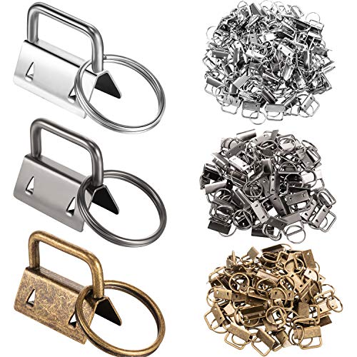 150 Pieces Key Fob Hardware 3 Colors Keychain Fob Wristlet Hardware