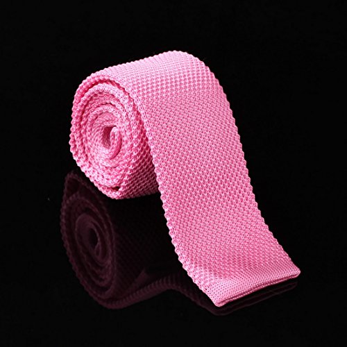 DAO3E01L Pink Solid Suppliers For Dad Skinny Neck Tie Woven Microfiber Fitness For Urban By Dan Smith