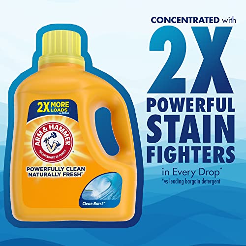 Arm & Hammer Clean Burst, 140 Loads Liquid Laundry Detergent, 189 Fl Oz