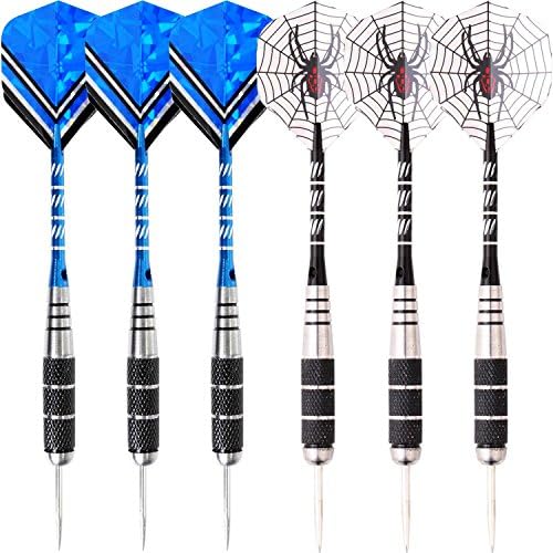 MiLanNuo Darts Tungsten Barrel Aluminium Shafts Professional Dart Set (6pcs)