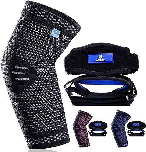 Cinlitek Adjustable Elbow Brace - Pain Relief For Tennis/Golfer's Elbow, Arthritis, Sprains - Fits 6.7" To 15" Arms - View #9