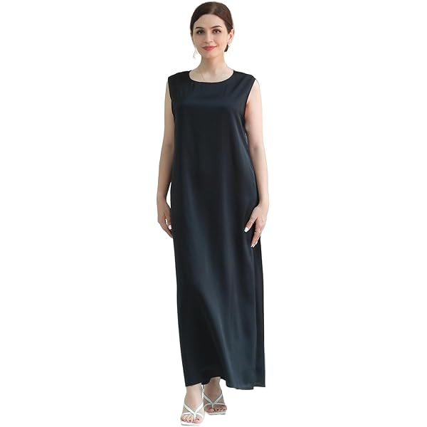 Cntqiang Ramadan Eid Prayer Abaya Dress for Women Muslim Islam Turkey Satin Sleeveless Slip Inner Under Loose Long Dress Black at Amazon Women's Clothing store Cntqiang Ramadan Eid Prayer Abaya Dress for Women Muslim Islam Turkey Satin Sleeveless Slip Inner Under Loose Long Dress Black at Amazon Women's Clothing store