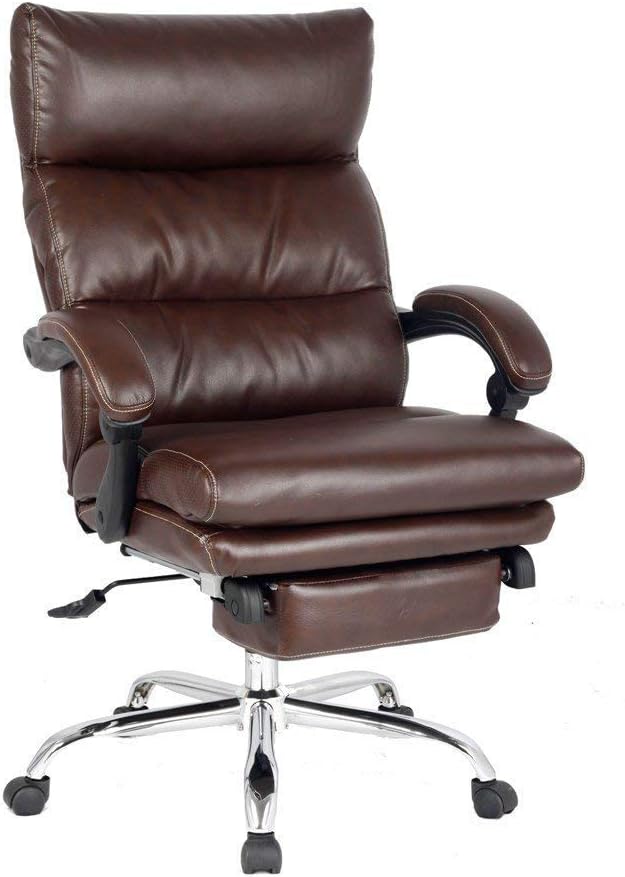 MDL Furniture Reclining Office Chair High Back Ergonomic Office Chair Adjustable and Comfortable Office Desk Chair with Footrest (1102)
