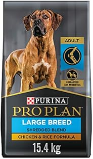 Pro Plan Large Breed Dry Dog Food, Shredded Blend, Chicken & Rice 15.4 kg, 0003810014