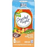 Crystal Light Drink Mix, Peach Tea, On The Go Packets, 10 Count (Pack of 6 Boxes)