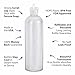 MoYo Natural Labs 16 oz Squirt Bottles, Squeezable Refillable Containers Turret Caps, BPA Free HDPE Plastic for Essential Oils and Liquids, Toiletry/Cosmetic Bottles (Pack of 2, Translucent White)